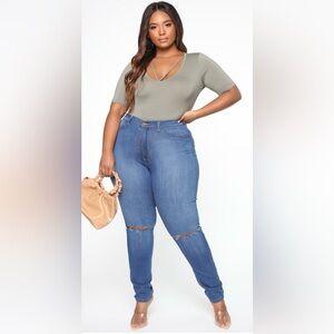 Olive Green Bodysuit